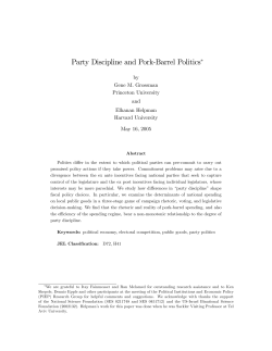Party Discipline and Pork#Barrel Politics