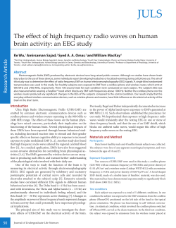 The effect of high frequency radio waves on human brain activity: an