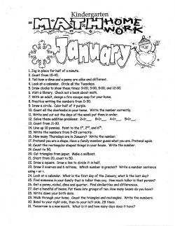 Monthly Math January