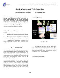 Basic Concepts of W Basic Concepts of Web Crawling