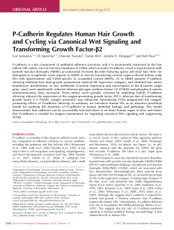 P-Cadherin Regulates Human Hair Growth and Cycling via