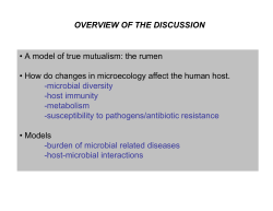 the rumen &bull; How do changes in microecology affect the human host.