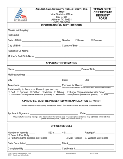 English-Spanish Birth Request Form rev Dec 2014.pub