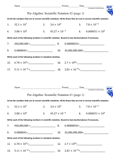 Scientific Notation #2
