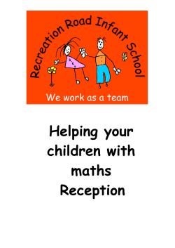 Maths in Reception - Recreation Road Infant School