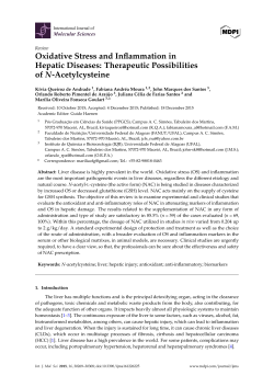 Oxidative Stress and Inflammation in Hepatic Diseases: Therapeutic