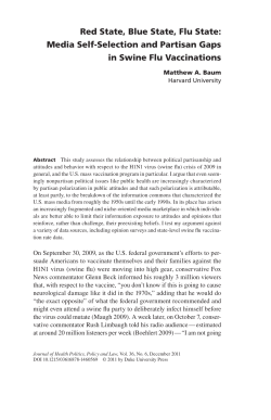 Red State, Blue State, Flu State: Media Self