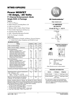 NTMS10P02R2 Power MOSFET &minus;10 Amps, &minus;20 Volts