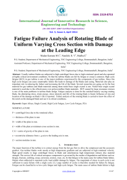 Fatigue Failure Analysis of Rotating Blade of Uniform Varying Cross