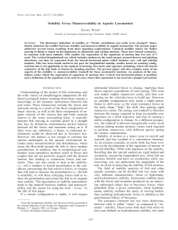 Stability Versus Maneuverability in Aquatic Locomotion1