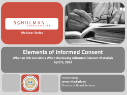 Elements of Informed Consent