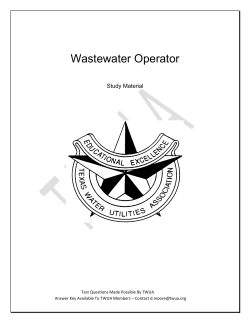 Wastewater Operator - Texas Water Utilities Association