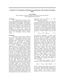 A Model for Co-Precipitation of Platinum