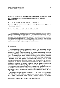 SURFACE ENHANCED RAMAN SPECTROSCOPY OF HALIDE