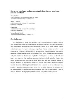 Same-sex marriages and partnerships in two pioneer countries