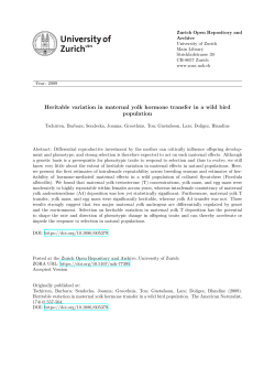 Heritable variation in maternal yolk hormone transfer in a wild bird