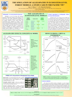 THE SIMULATION OF ALLELOPATHY IN ECOSYSTEM