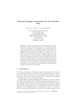 Natural Language Annotations for the Semantic Web