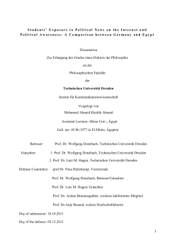 I Students` Exposure to Political News on the Internet and Political