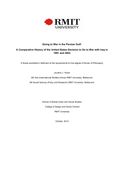 Going to War in the Persian Gulf: A Comparative History of the