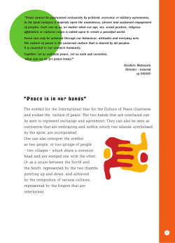 Peace is in our hands - Conflict Resolution Education Connection
