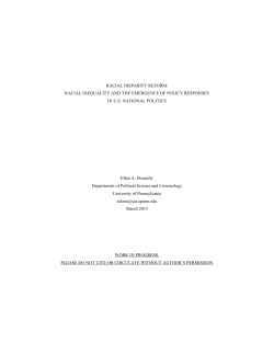 RACIAL DISPARITY REFORM - Penn Arts and Sciences