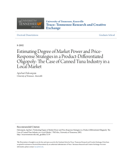 Estimating Degree of Market Power and Price