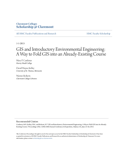 A Way to Fold GIS into an Already-Existing Course