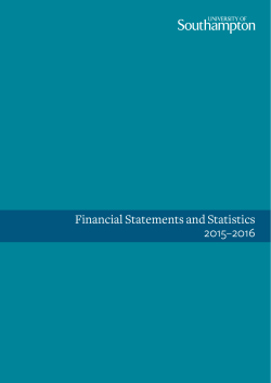 Financial Statements and Statistics 2015&ndash;2016