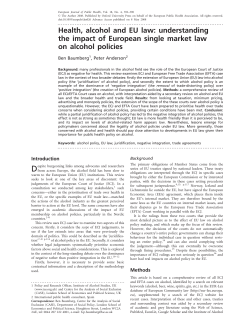 Health, alcohol and EU law: understanding the