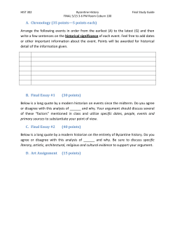 A. Chronology (35 points&mdash;5 points each) Arrange the following