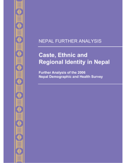 Caste, Ethnic and Regional Identity in Nepal
