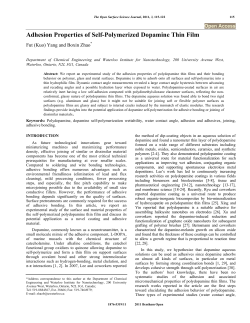 Adhesion Properties of Self-Polymerized