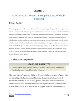 Chapter 2 Ethics Matters: Understanding the Ethics of Public