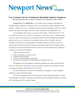 Free Customer Service Training for Hospitality Industry Employees