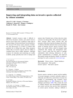 Improving and integrating data on invasive species collected by