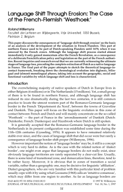 Language Shift Through Erosion: The Case of the French