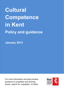 Cultural Competence in Kent - Kent Children`s Services Procedures