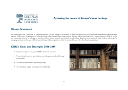 Accessing the record of Europe`s book heritage Mission