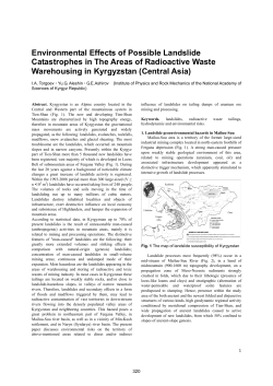 Environmental Effects of Possible Landslide Catastrophes in The