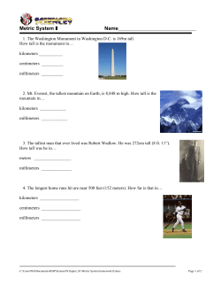Metric System homework II