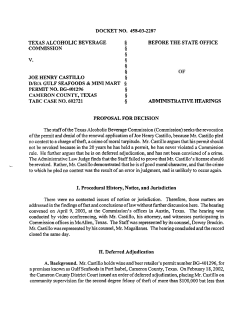 458-03-2287 - Texas Alcoholic Beverage Commission