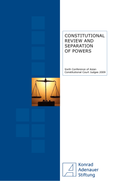 Constitutional Review and sepaRation of poweRs