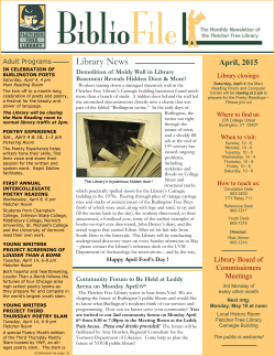 2015April - Fletcher Free Library