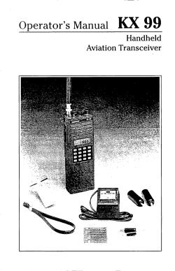 ODerator`s Manual K x 99