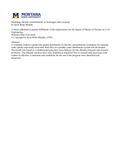 Modeling chlorine concentrations in municipal water systems by