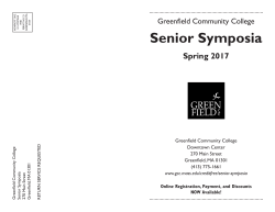 Senior Symposia - Massachusetts Department of Higher Education