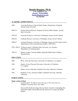 Bambi Haggins CV 2016