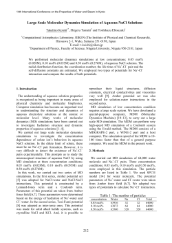 Large Scale Molecular Dynamics Simulation of Aqueous NaCl