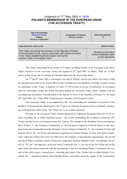 Konstytucyjność przekazania kompetencji organizacji